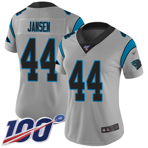 Carolina Panthers Limited Silver Women J.J. Jansen Jersey NFL Football #44 100th Season Inverted Legend